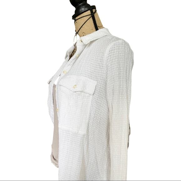 Anthropologie Pilcro  Classic Textured Style No. 4110317990117 white SIZE XS - Picture 6 of 15